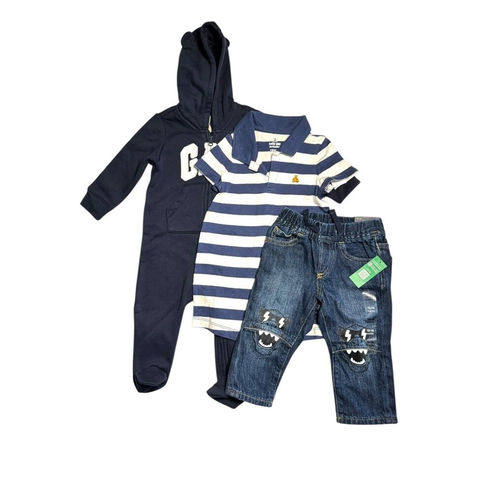 Lot of 3 Gap Baby Boy Pieces Size 6 to 18 Months New With Tags